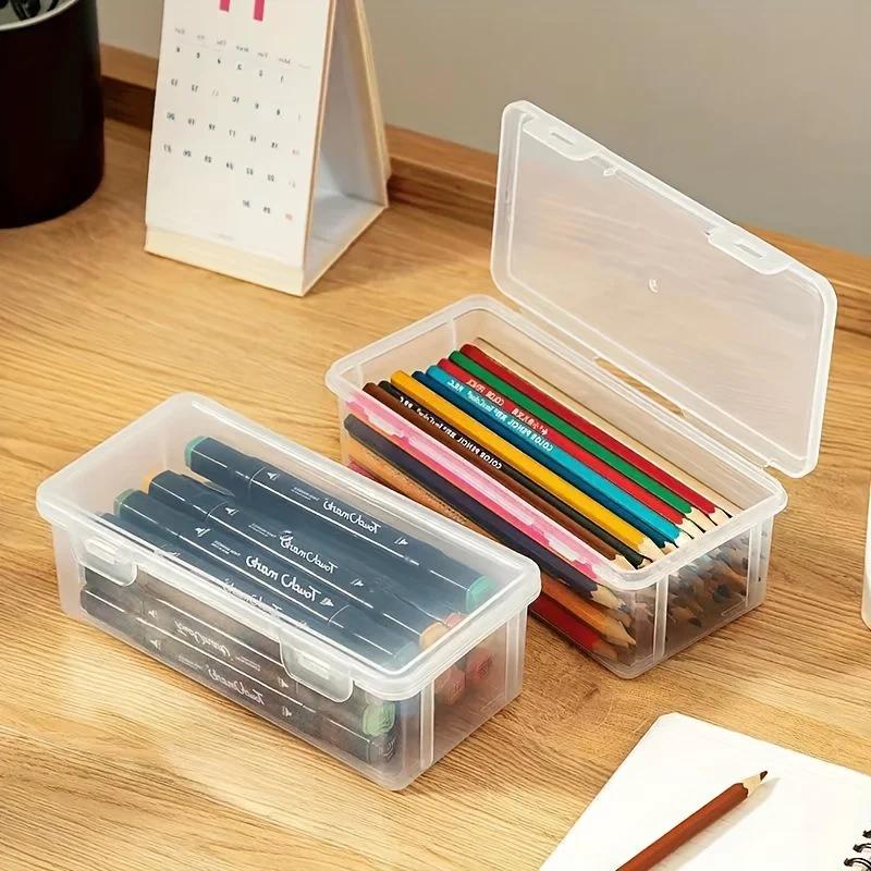 Non-Toxic 4/2/1Pcs Pencil Case Box Pp Pencil Box Multi-Function Stationery Organizer School Supplies For Office Pen Box Kits Sacs Pen Box