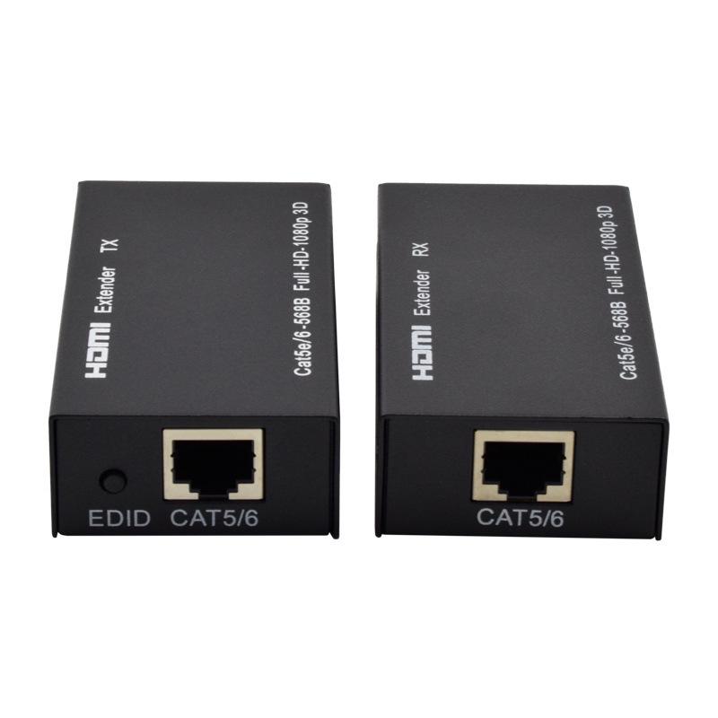 60m HDMI To RJ45 Extender - High-Definition HDMI Signal Extender Via Single Network Cable