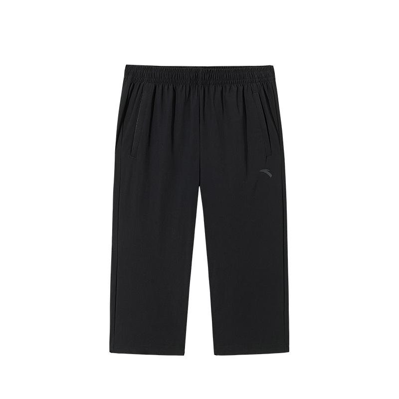 

Anta Training Series Simple Versatile Comfortable Solid Color Mid Waist Sports Seven Point Casual Shorts Men shorts Black 152527335-1 M