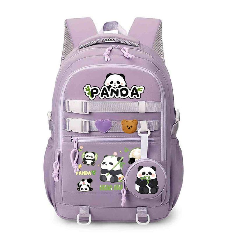 Panda Huahua 2025 New Cute Children's Schoolbag Cross-border Large-capacity Primary and Secondary School Students Lightweight Spine Protection