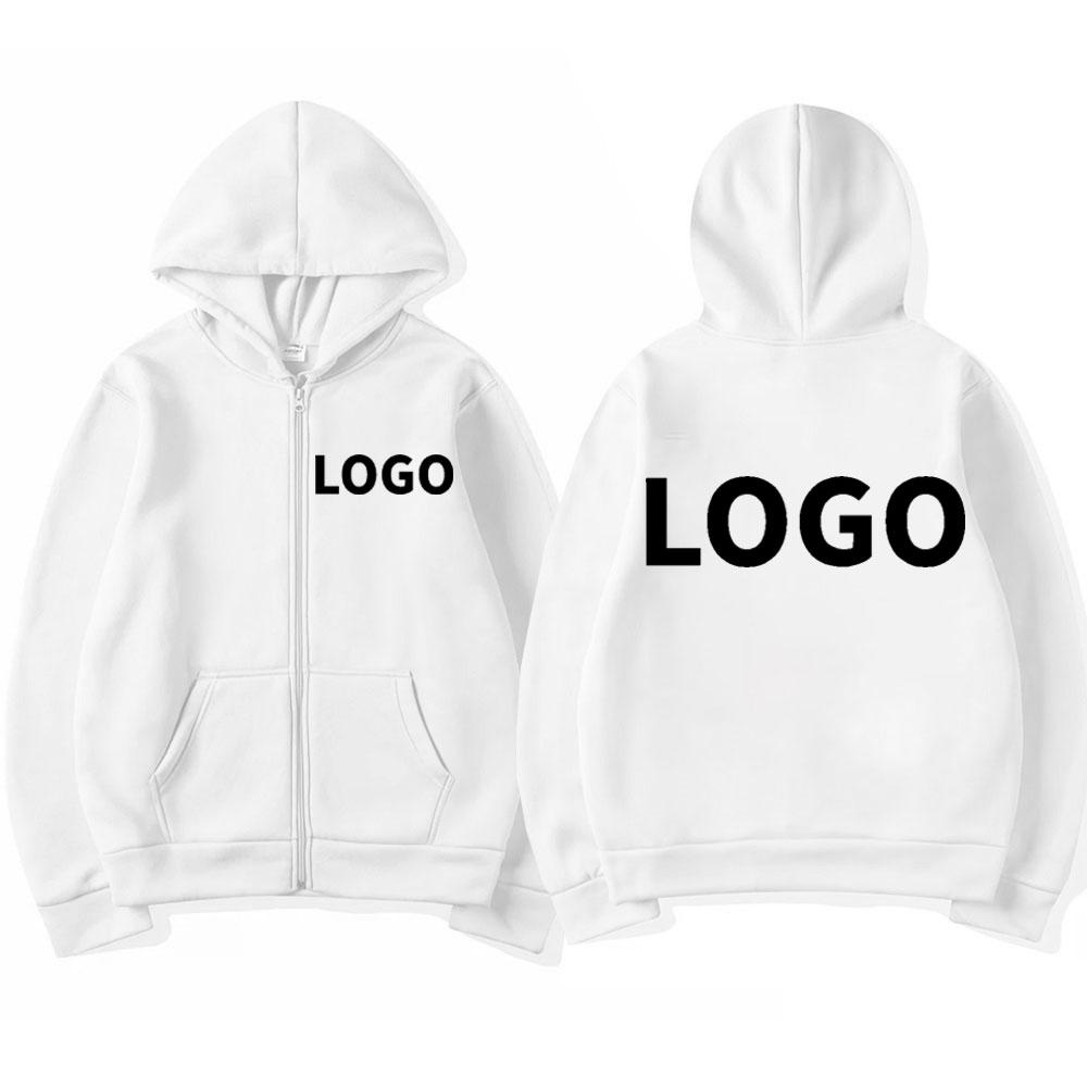 Customization DIY01 Design Graphic Print Zipper Hoodies Men Women Fashion Zip Up Sweatshirts Casual Oversized Pullovers