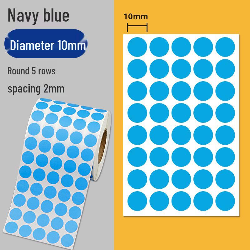 Colorful Self-Adhesive Round Dot Stickers - Writable Small Paper Labels