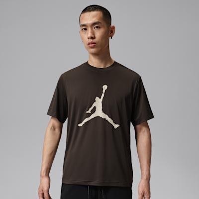 Jordan T Shirts Men s Dark Purple Brown Crew Neck 2XL