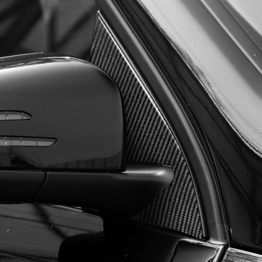 For Mercedes-Benz GLE GLS W166 2016-2019 Carbon Fiber External Door A-pillar Panel Cover Trim Car Accessories Decoration Sticker