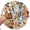 50PCS Middle Eastern Art Style Stickers Cartoon Funny Middle East District Cartoon Stickers Saudi Arabia Decals Waterproof Vinyl