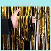 Elegant Black And Gold Rain Curtain For Festive Party Decorations And Halloween Events