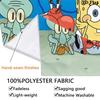 Cartoon Spongebob Wall Tapestry Aesthetic Wall Hanging Printed Fabric Blanket Decorative Tapestries for Bedroom Living Room Home Decor