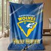 Warrington Wolves Custom Flannel Throw Blanket Print Your Name Text Soft Warm Blanket Holiday Present