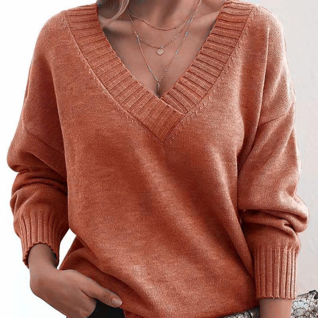 Herbst Winter Einfarbige V-Ausschnitt Tasche Ärmellose Strickweste Pullover