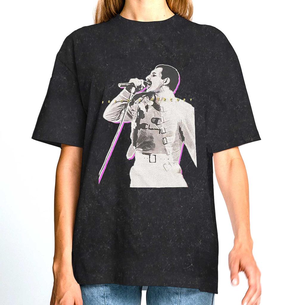 Freddie Mercury Unisex-Erwachsene Glow T-Shirt