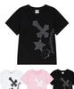 Awoseiawo Cross Flower Studded Short Sleeve Tee - 3 Colors