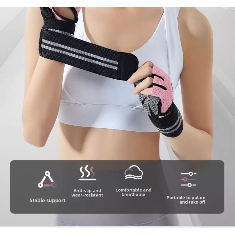 Exercise Training Wrist Guard Anti-slip Cycling Half-finger Gloves Protection Against Calluses and Sprains Fitness Gloves