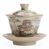 Ceramic Sancai Gaiwan Chinese Tea Tureen Pottery Handmade Color Enamel Kungfu Teacups Master Cup Classical Teaware Set