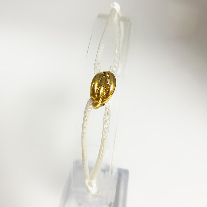 Classic Titanium Steel Lover Three Circles With Colorful Rope Bracelet for Women Men Custom DIY Bracelet New2023