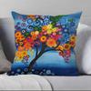 Colored Tree Pillow Case  Ultra Soft Skin Friendly Fabric Cloud Like Comfort & Concealed Zipper