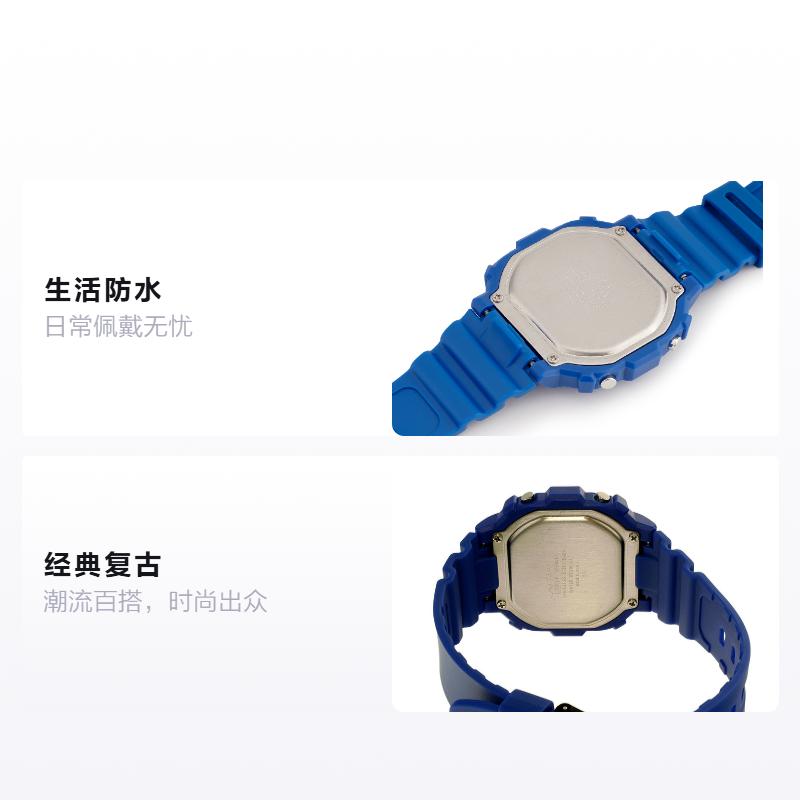 

CASIO DIGITAL series-square classic retro Quartz resin strap women s watch blue dial F108WH-2A синій