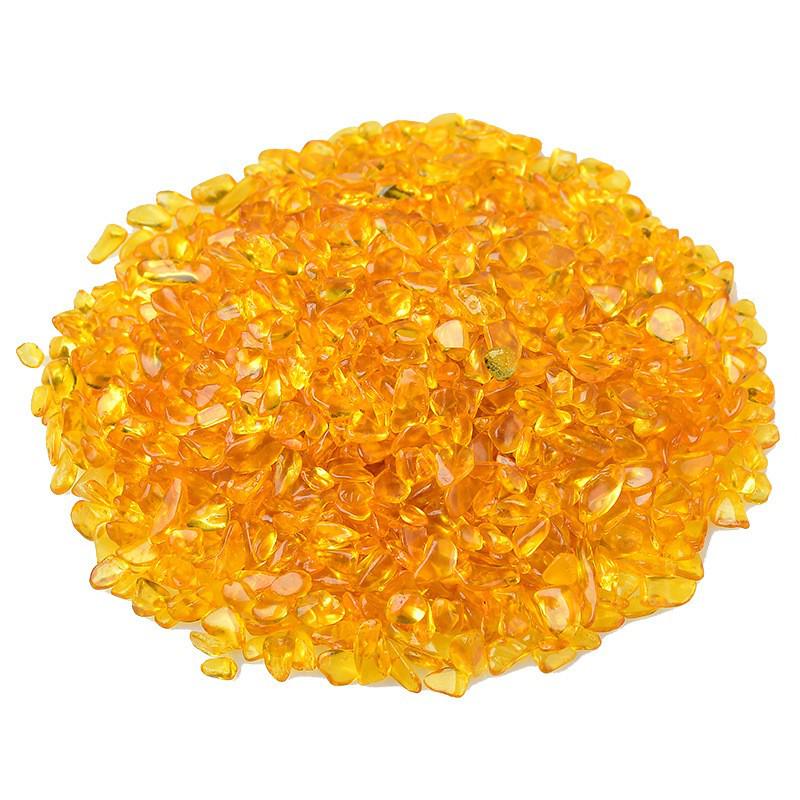 Grânulos de Pedra Triturada de Citrino Amarelo para Desmagnetização Natural, Potes de Tesouro, Potes de Arroz e Aquários.