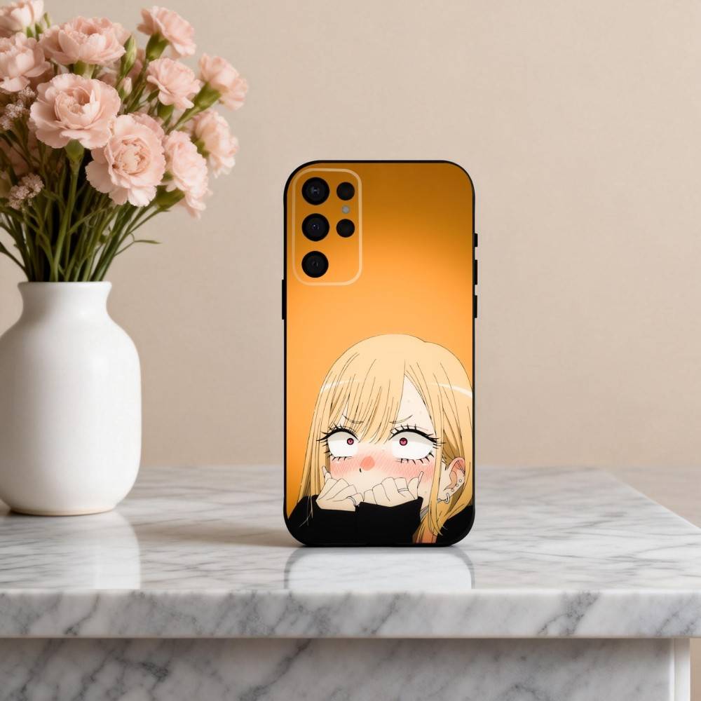 M-Marin K-Kitagawa My Dress Up D-Darling Phone Case For Samsung S25,24,23,22,30,21,10,9,Ultra,Plus,Lite,FE,4,5 G Soft Black Case