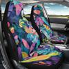 Abstract Pattern Auto Seat Covers Waterproof Digital Print Airbag Compatible Front Rear Seat Protectors Universal Fit Full Set