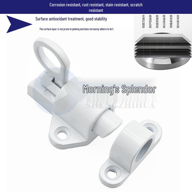Solid Aluminum Aircraft Pin Lock Spring Bolt for Self-Closing Doors and Casement Windows