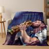 Coperta in Flanella con Disegno Animato M-Messi Capra Stella del Calcio, Coperta Morbida e Accogliente per Casa Camera da Letto Letto Divano Coperta da Picnic
