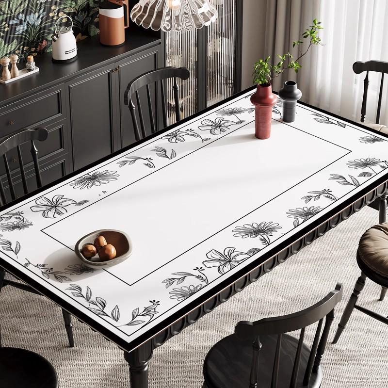 Luxurious Leather Waterproof Table Mat: Oil-Proof, Anti-Scald, Easy-Clean Protective Cover for Desks & Tables