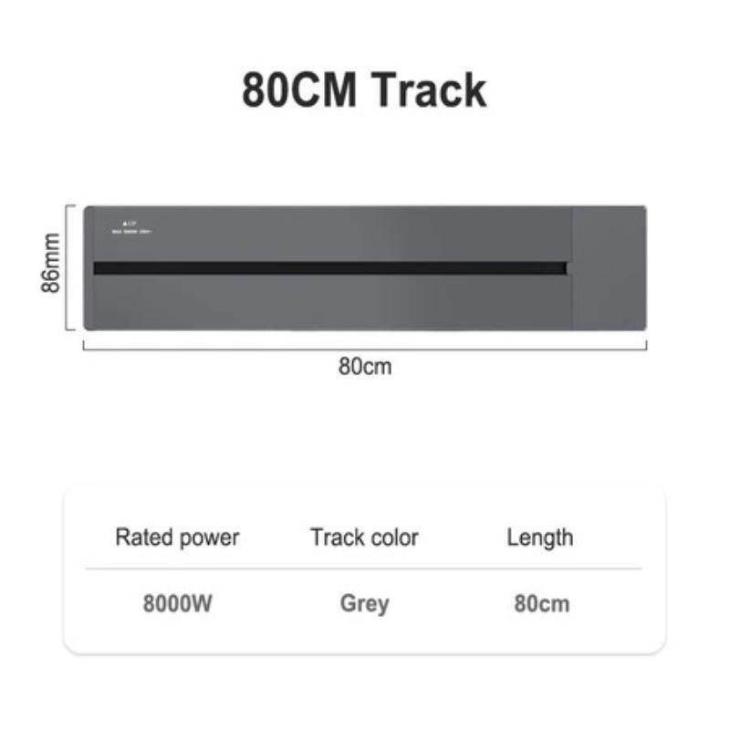 30/60/80/100cm Home & Office Multi-Function USB Adapter Wall Mounted Track Power Socket Power Track Socket