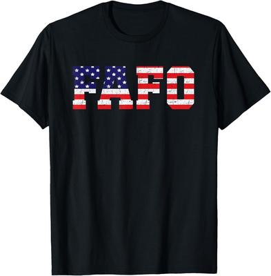 Tričko Trump FAFO Zjistěte Vintage Amerika Vlajka USA Unisex tričko