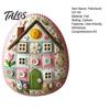 Patchwork Felt Art Project Egg House Kit DIY Craft Spring Celebration Decorations Easter Decor Embroidered for Basket Fillers Handmade