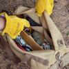 Handheld Type Camping Tool Storage Bag Shoulder Strap Tent Pegs Bag Ground Nail Bag Barbecue