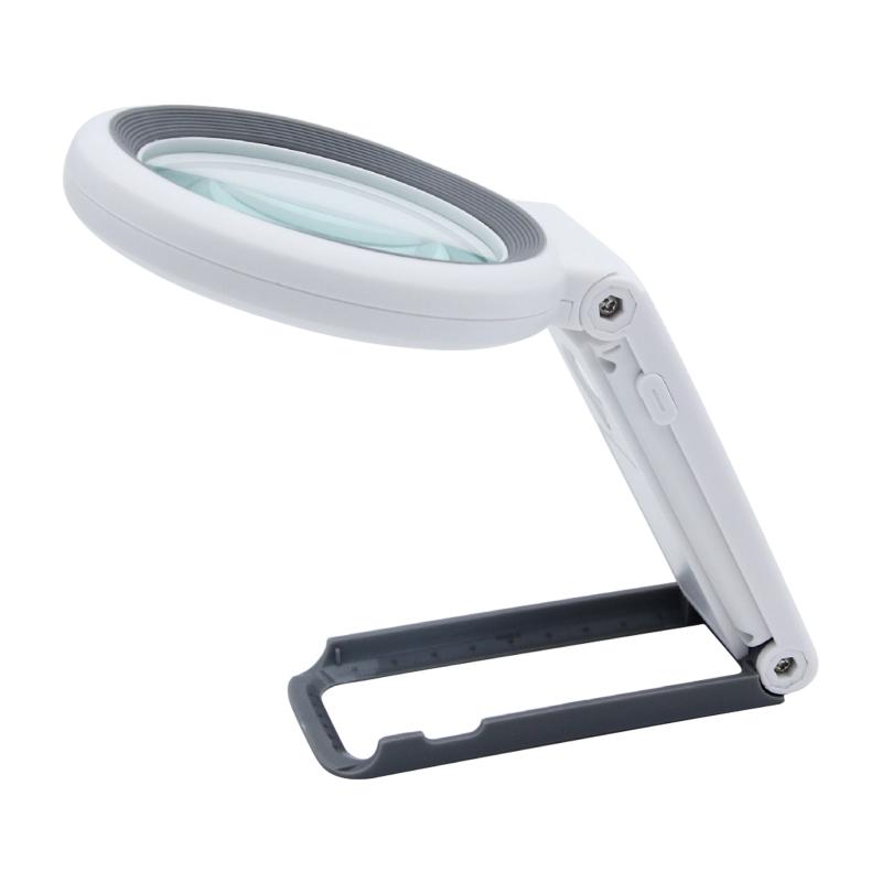 Förstoringsglas med Ljus & Skala Handhållet/Stående 18 LED Upplyst Upplyst Förstoringsglas för Låg för Syn Äldre Re