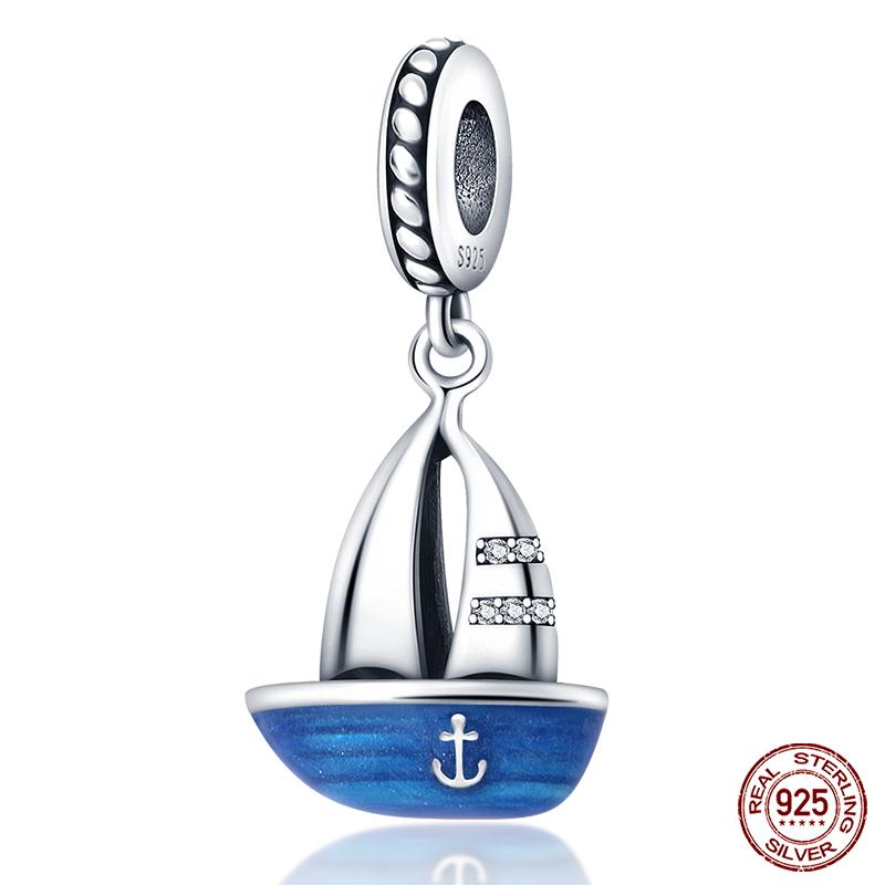 Original Ocean Series Fit 3Mm Bracelet 100% Authentic Copper Turtle Crab Mermaid Charm Beads Diy Jewelry Gift