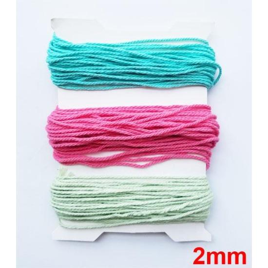 Colourful 1mm-2mm Cotton Twine Cords Macrame Rope String Thread Packing Decoration DIY