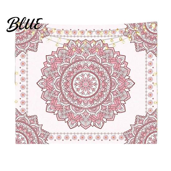 Retro Style Wall for Dorm Circular Pattern Tapestry Indian Hanging Bohemian Tapestry Rectangular Bedroom Living
