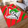 Red and Green Football Logo Carpet Suitable As a Non-slip Mat for the Living Room or Bedroom Sofa
