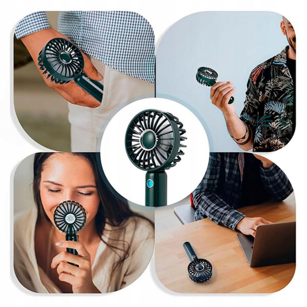 Mini Standing Fan Portable Hand Fan with Stand for Desk