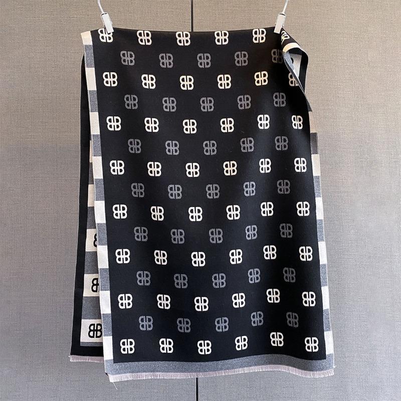 Autumn new high-end double B letter jacquard scarf femininity versatile warm scarf with decorative shawl