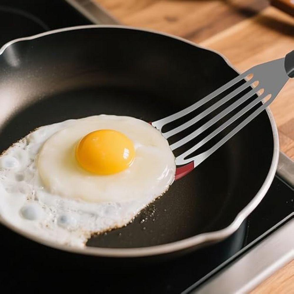 2Pcs/Set Anti-scalding Steak Spatula Heat-resistant Slotted Turner Frying Fish Spatula Outdoor