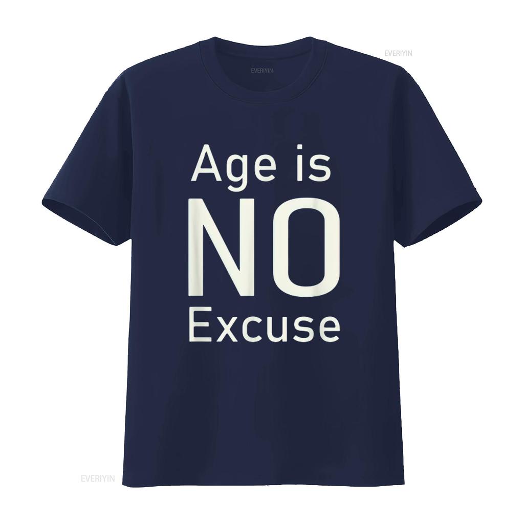 Age Is No Excuse Funny Old And Gym Lovers Design Womens T Shirt Black Large vintage Washed Soft Slightly Comfortable fashion