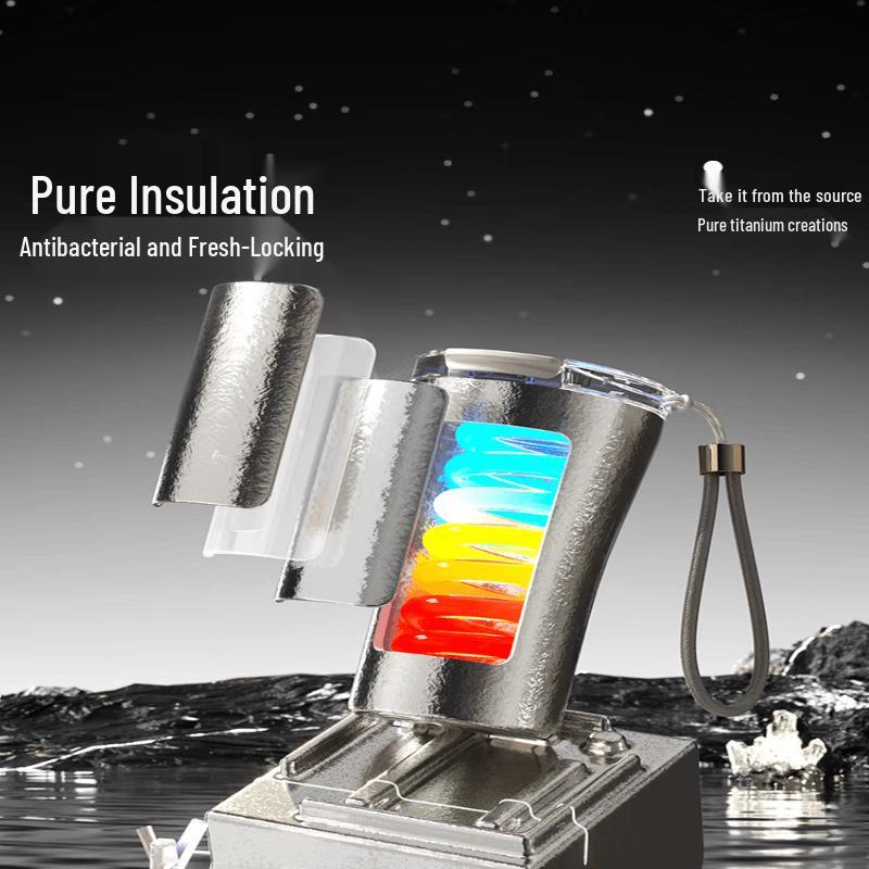 TOMIC Pure Titanium Insulated Coffee & Tea Mug