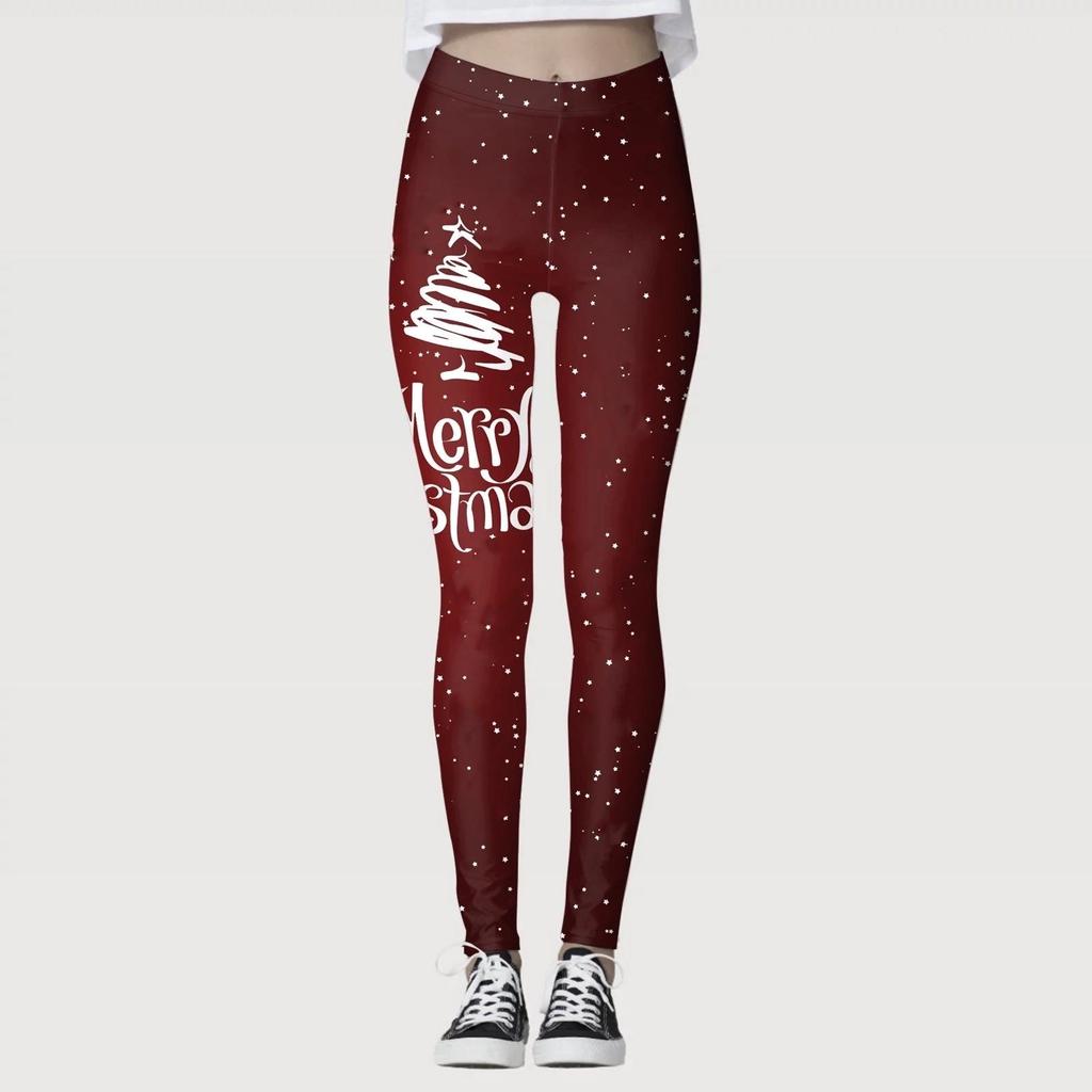 Autumn/Winter Christmas Yoga Pants - Print Leggings for a Flattering Fit
