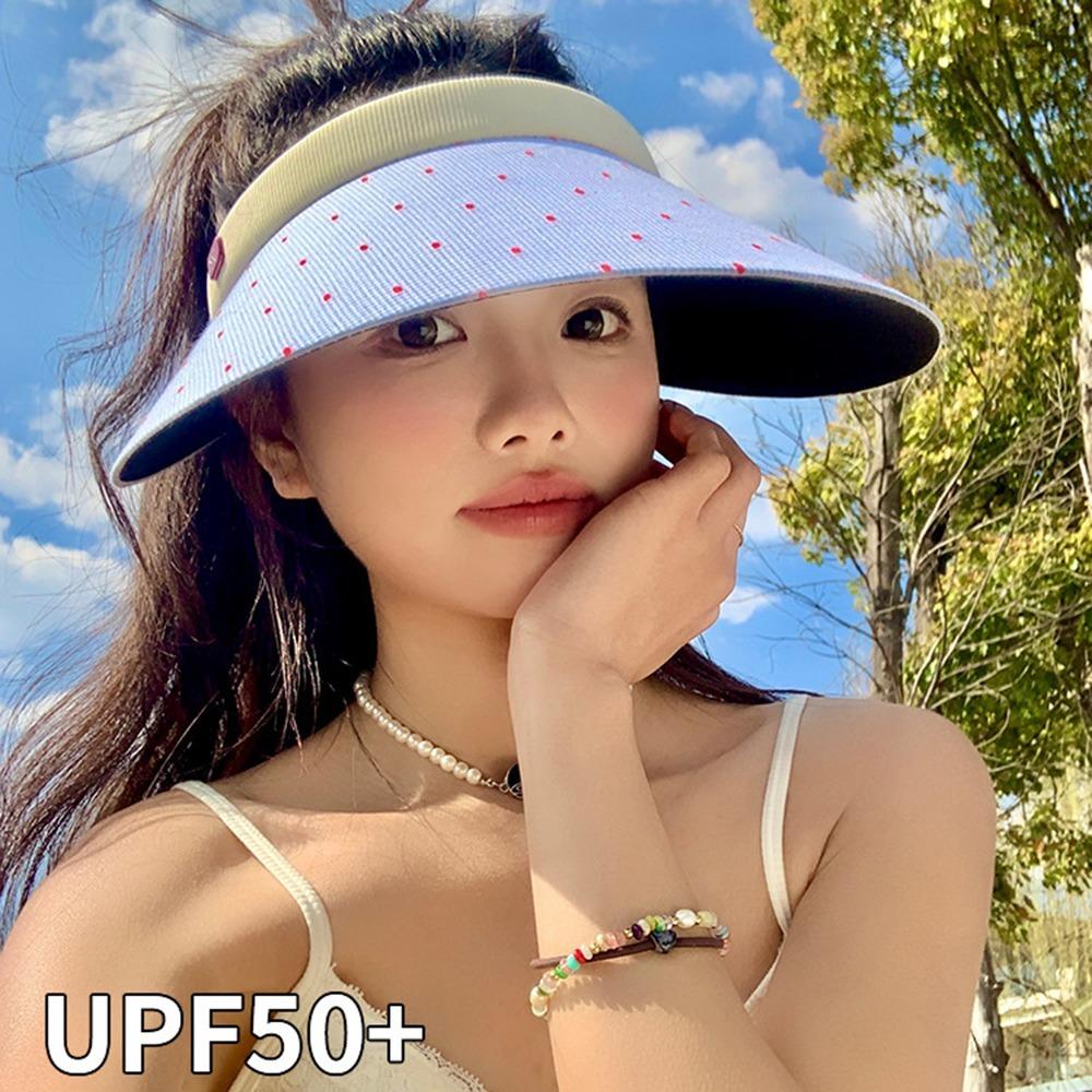 Sweet Empty Top Cap Anti-UV Visor Cap Simple Woman Sun Hat  Travel