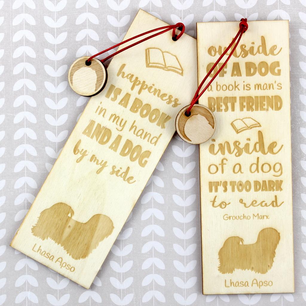 Lhasa Apso - dog bookmark, personalized bookmark, dog gadget for Art-Dog brand readers