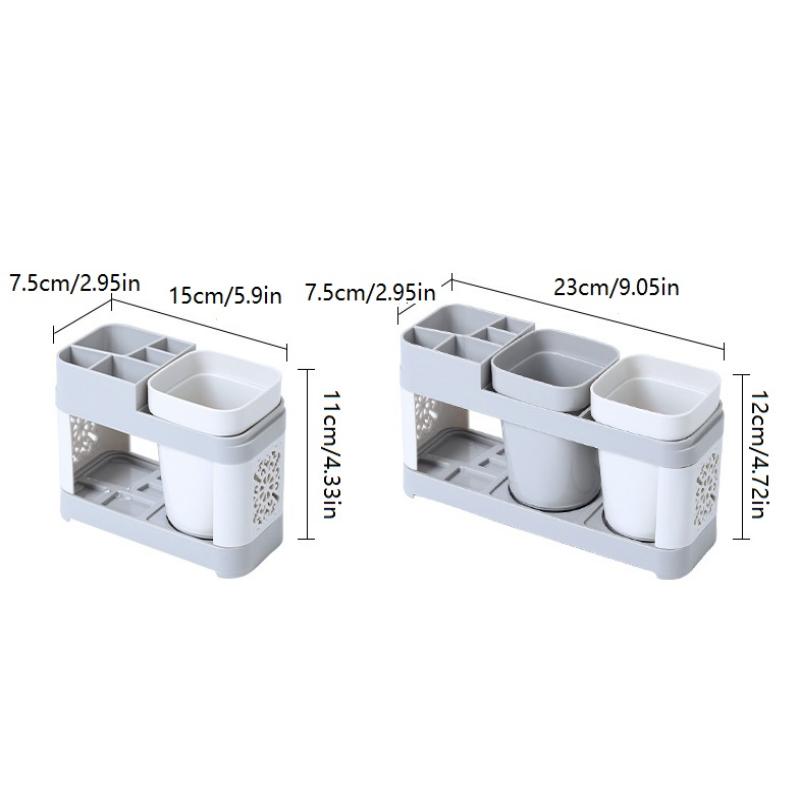 Bathroom Toothbrush Toothpaste Shelf Advanced All-In-One Toothbrush Single/Double Mouthwash Cup Bathroom Wash Set Cup Holder