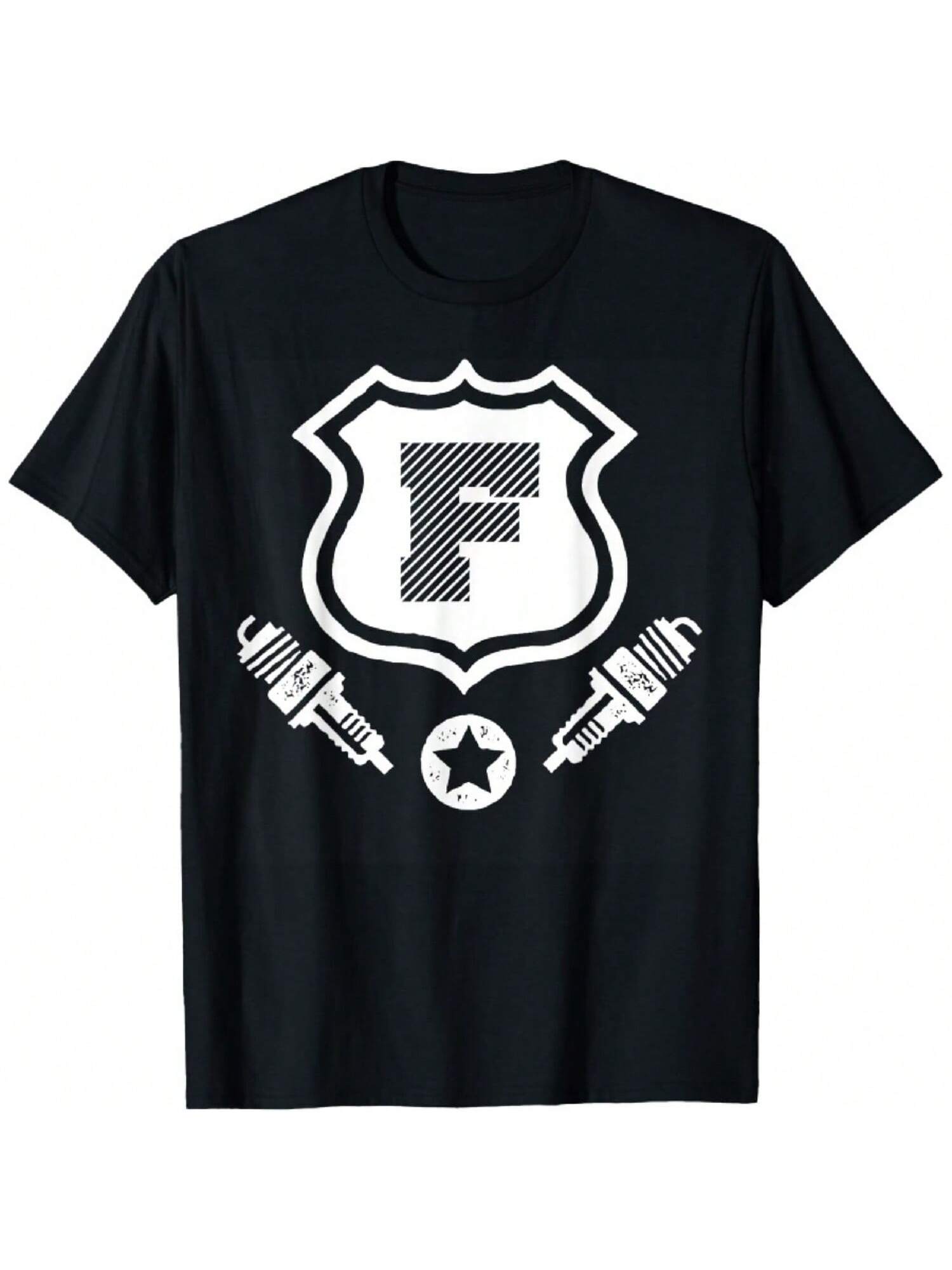 Logo Shield And Spark Plugs All White Stamp T-Shirt S разноцветный
