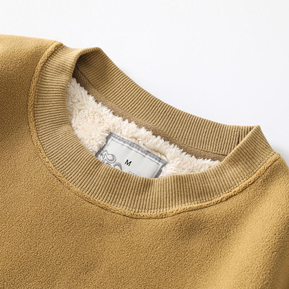 High Quality Men's Women's Oversized Autumn Winter Plus Velvet Long Sleeve Tops Blouse T-Shirts Undershirts For Men Lamb Wool Pullovers Sweatshirts