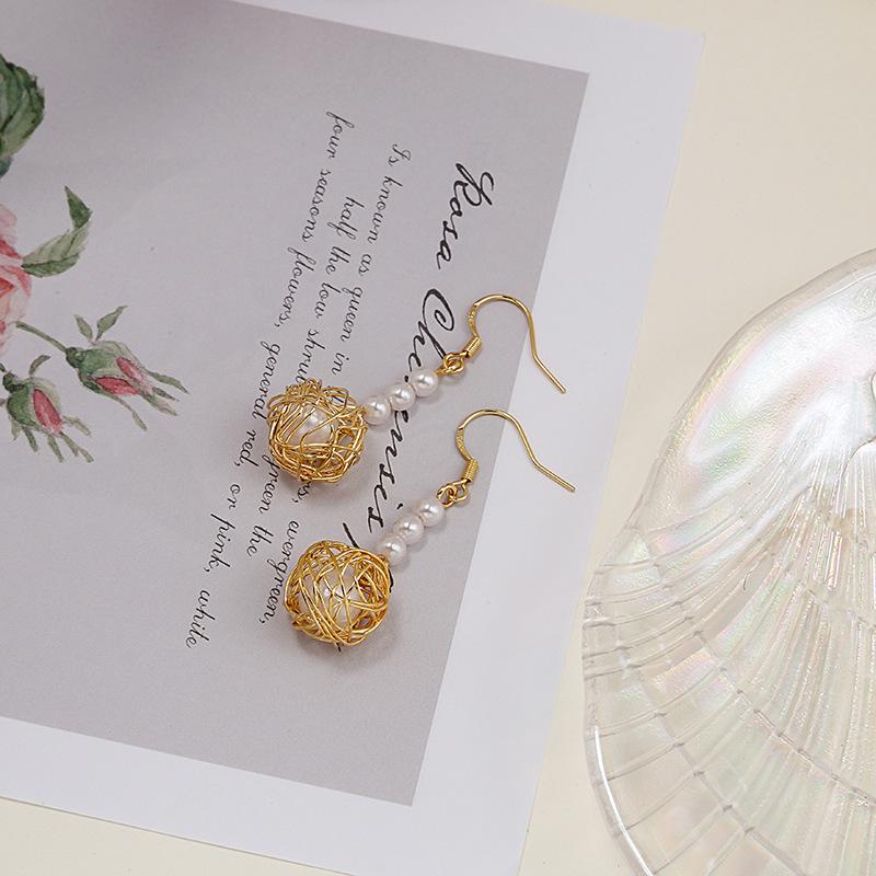 Accessories Pearl Nest Creative Earrings Women'S Freshwater Pearl Stud Earrings Ear Accessories