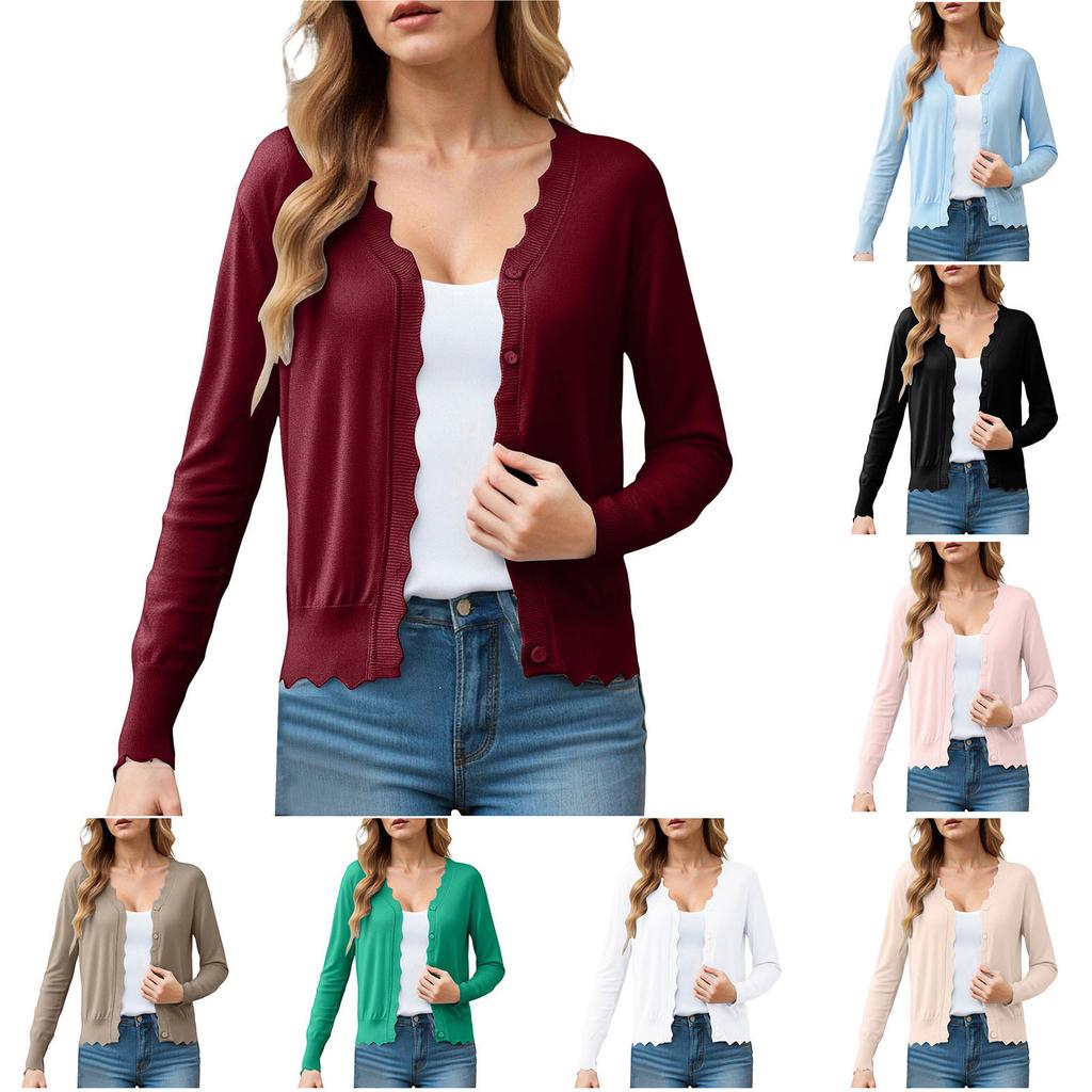 Tee Shirts Women Women Cardigan With Buttons And V Neck Lightweight And Summery Cardigan Women Elegant With Camisetas De Mujer