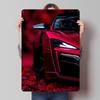 Red Sports CloseUp Car Printed Poster Customized Retro Wall Art Vintage Metal Tin Signs for Home Coffee Bar Accessories Decor