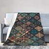 Retro Bohemian Woven Pattern  Blanket  Super Warm Street Trend Plush Bedding Throws For Kids Bedroom Flannel Bedspread Bed Cover